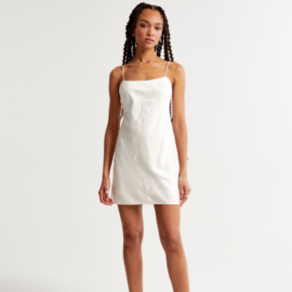 Abercrombie Embellished Slip Mini Dress XS Petite NWT +online exclusive/sold out
